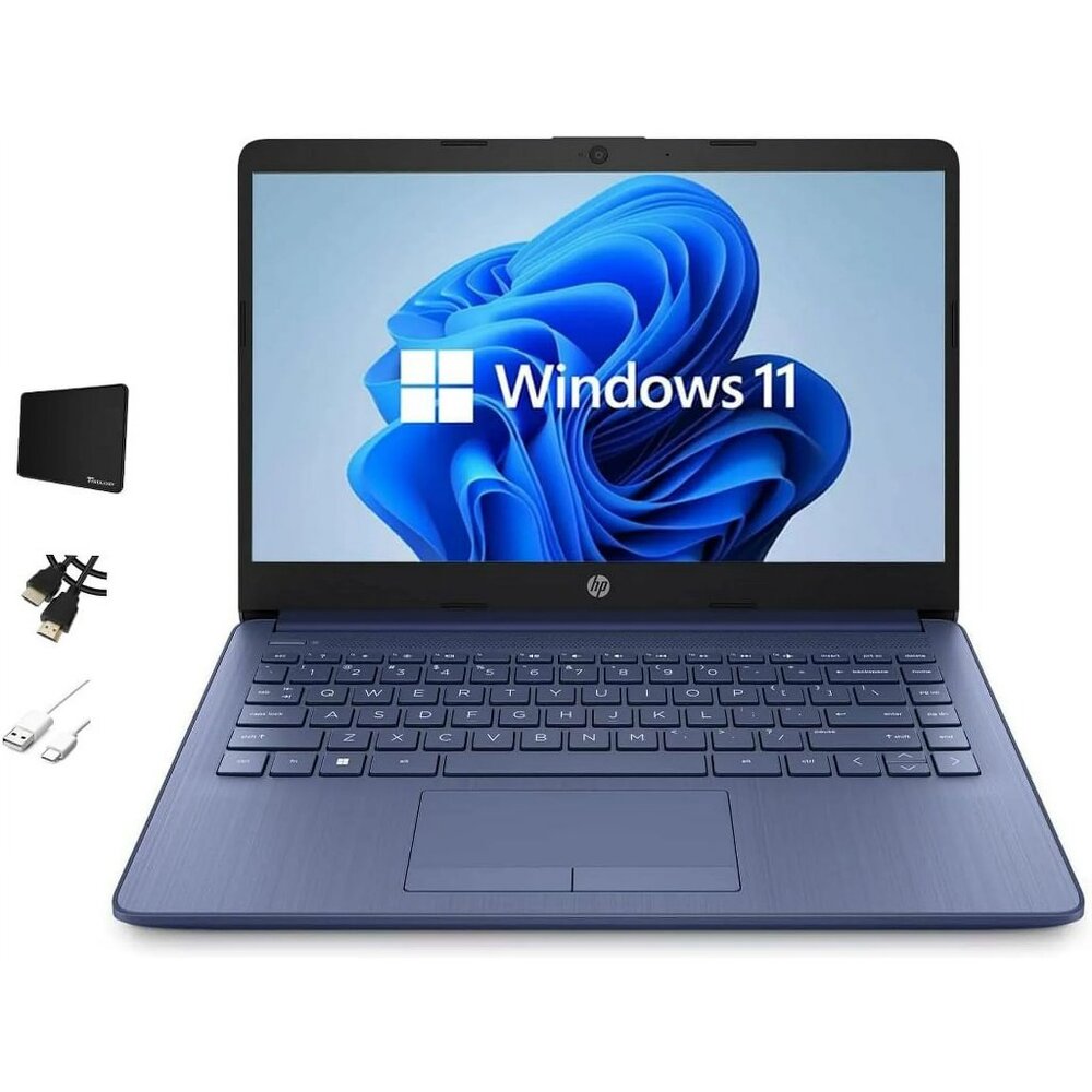Blue HP Laptop with Windows 11